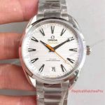 Swiss Replica Omega Seamaster Aqua Terra Master Chronometer Watch SS White
